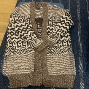 American Eagle Brown/Tan Cardigan - SIZE S